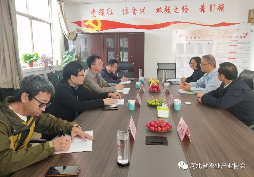 省台办领导和台湾专家赴河北省农业产业协会座谈